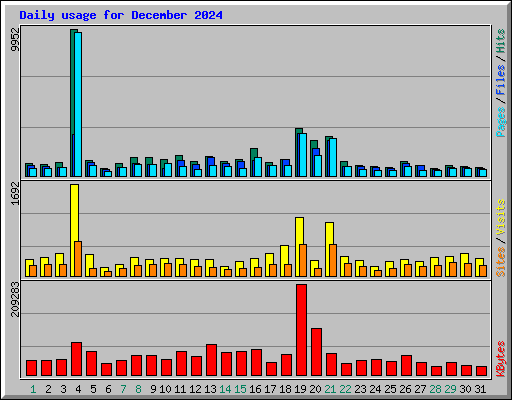 Daily usage for December 2024