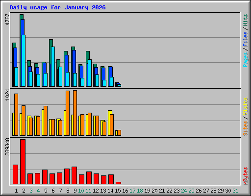 Daily usage for January 2026