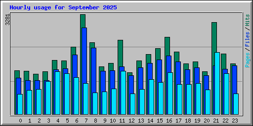 Hourly usage for September 2025