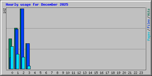 Hourly usage for December 2025