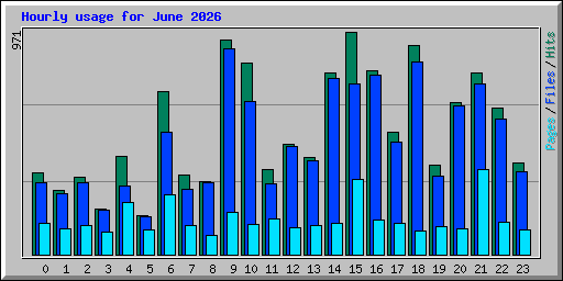 Hourly usage for June 2026