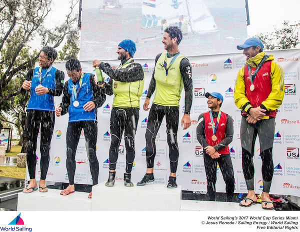 The first stop of World Sailing's 2017 World Cup Series will see over 450 competitors race across the ten Olympic classes from Regatta Park at Coconut Grove, Miami from 24  29 January. Image free of editorial rights @Jesus Renedo / Sailing Energy / World Sailing
